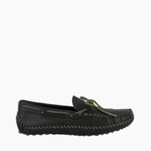 Mocs & Loafers|Black P.W. Driving Moc (Color Accents) Olive