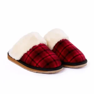Slippers|Carefree Scuff Red Plaid