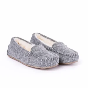 Slippers|Cosi Venetian Grey Herringbone