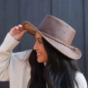 Hats|Fold Up Hat Dark Brown