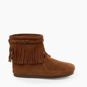 Boots|High Top Back Zip Boot Brown