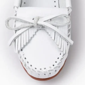 Mocs & Loafers|Kilty Hardsole Moccasins White Leather