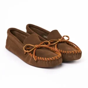 Slippers|Mocs & Loafers|Leather Laced Softsole Autumn Brown