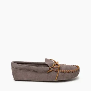 Mocs & Loafers|Slippers|Leather Laced Softsole Gull Grey