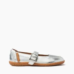 Mocs & Loafers|Mary Jane Flat Silver