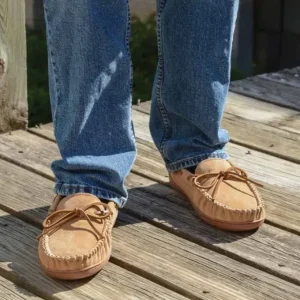 Slippers|Plaid Lined Hardsole Men's Cinnamon