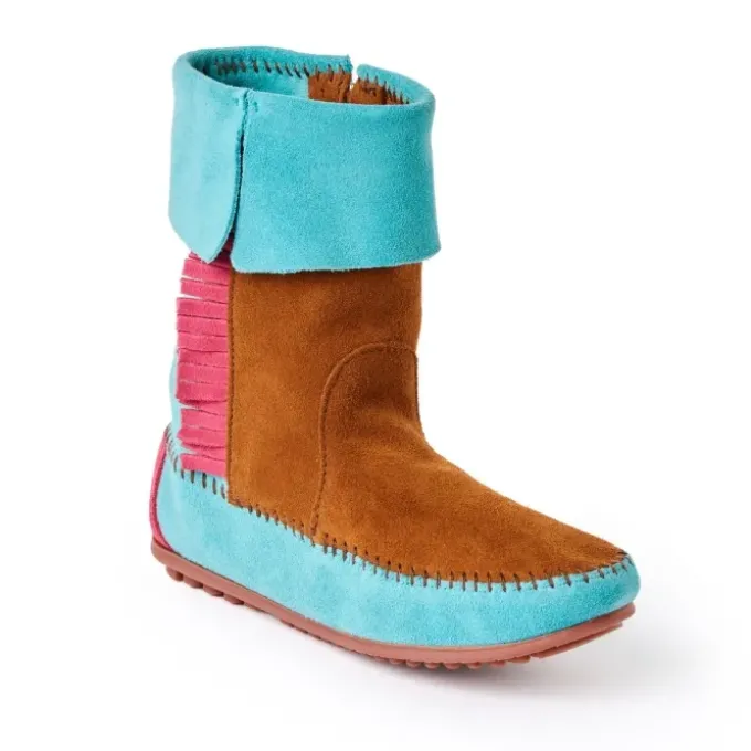minnetonka-x-stranger-things-w-WKxJhIaj-2.webp Boots|Minnetonka x Stranger Things WoHolly Wheeler Mid-Calf Boot Minnetonka x Stranger Things Women's Holly Wheeler Mid-Calf Boot Pink Turquoise Brown