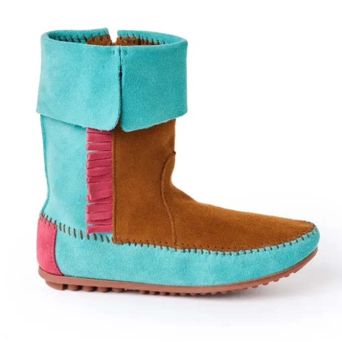 minnetonka-x-stranger-things-w-WKxJhIaj-3.webp Boots|Minnetonka x Stranger Things WoHolly Wheeler Mid-Calf Boot Minnetonka x Stranger Things Women's Holly Wheeler Mid-Calf Boot Pink Turquoise Brown