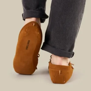 Slippers|Pile Lined Softsole Brown