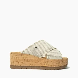Sandals|Posey Taupe Stripe