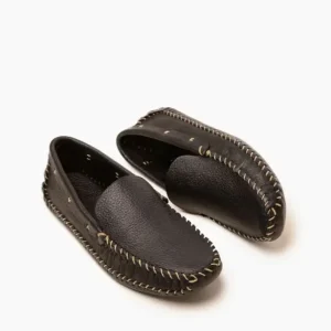 Mocs & Loafers|P.W. Softsole Driving Loafer Black and Natural