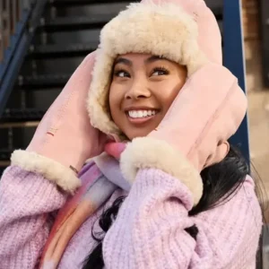 Hats|Cold Weather|Sheepskin Bomber Hat Pink Blush