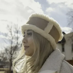 Cold Weather|Hats|Sheepskin Headband Golden Tan