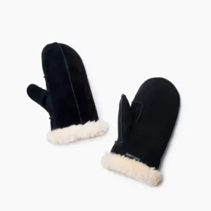 Cold Weather|Sheepskin Mittens Black