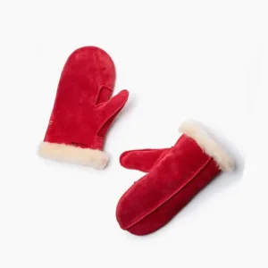 Cold Weather|Sheepskin Mittens Red
