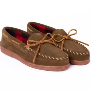 Slippers|Mocs & Loafers|Suede Fleece Moc Autumn Brown