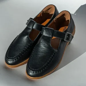 Mocs & Loafers|T Strap Flat Black
