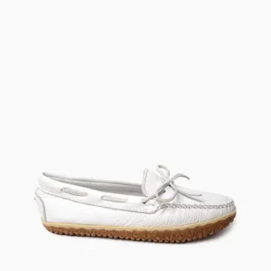 Mocs & Loafers|WoDeerskin Tread Women's Deerskin Tread White