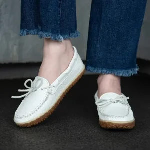 Mocs & Loafers|WoDeerskin Tread Women's Deerskin Tread White