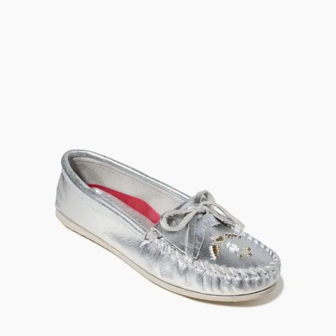 womens-thunderbird-animikii-ha-NGhMefKT-2.webp Mocs & Loafers|WoThunderbird "Animikii" Hardsole Women's Thunderbird "Animikii" Hardsole Metallic Beaded Silver Leather