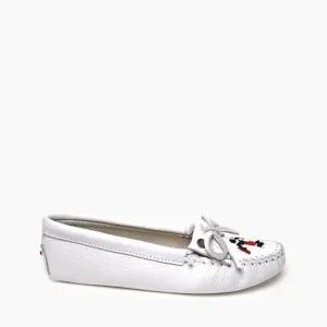 Mocs & Loafers|WoThunderbird "Animikii" Softsole Women's Thunderbird "Animikii" Softsole White Leather